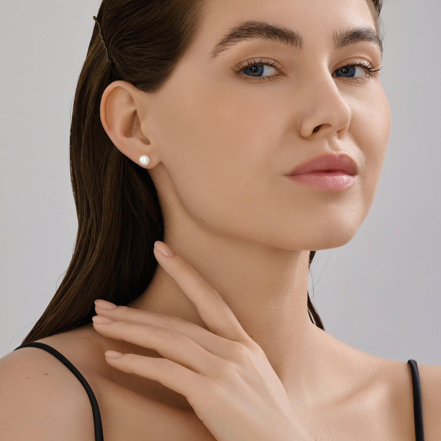 Cercei Sokolov din aur cu perle - image 4