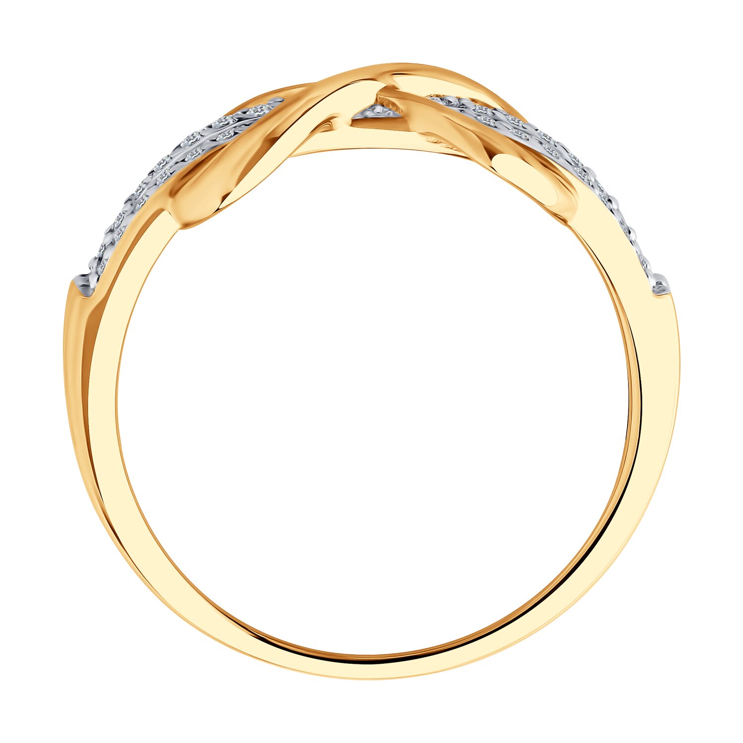 Кольцо Sokolov из золота с фианитами - image 2