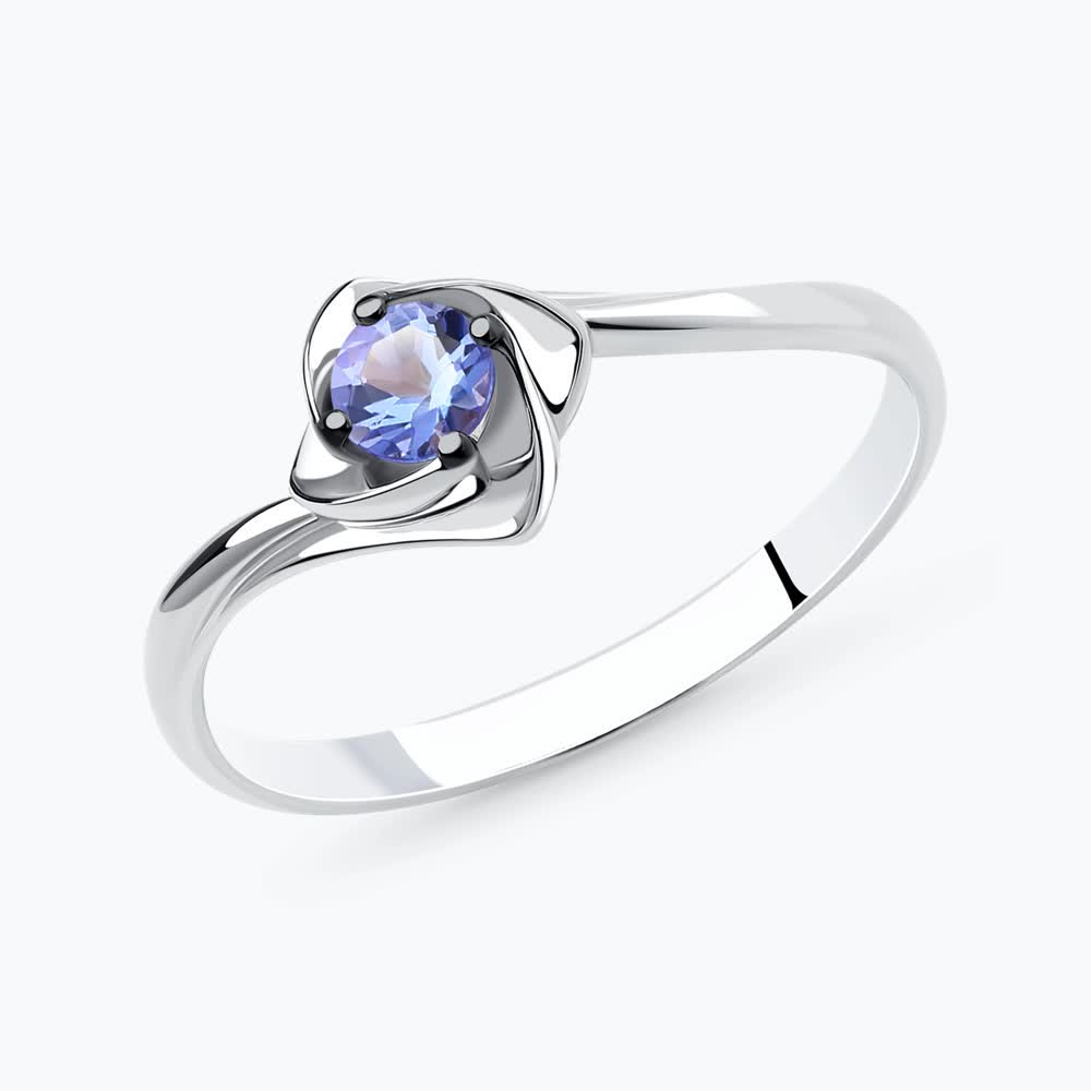 Кольцо Sokolov из белого золота с танзанитом - image 1