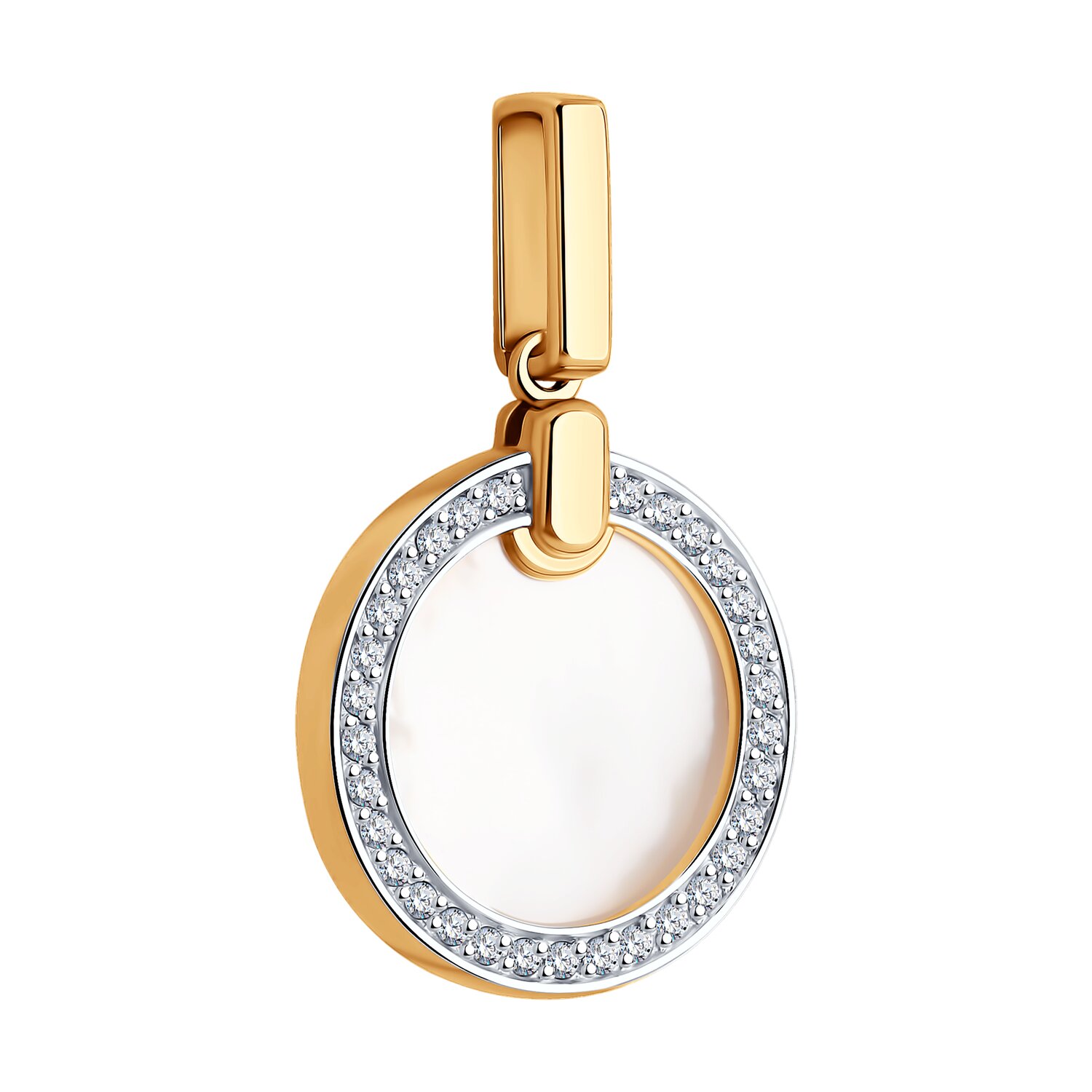 Подвеска Sokolov из золота с перламутром и фианитами - image 2