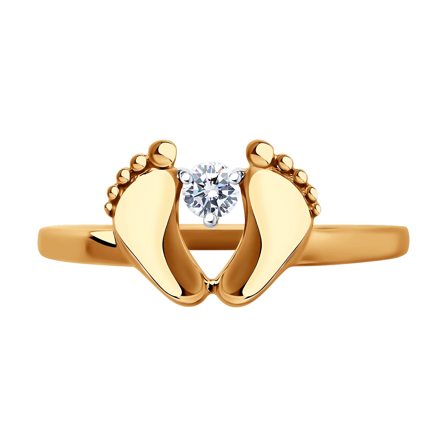 Inel Sokolov din aur cu zirconiu - image 2