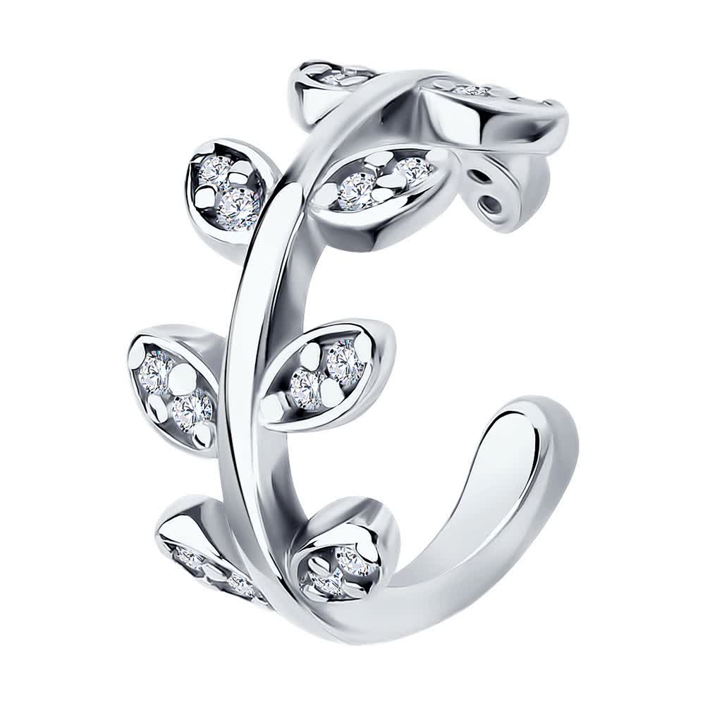 Серьга Sokolov из серебра с фианитами