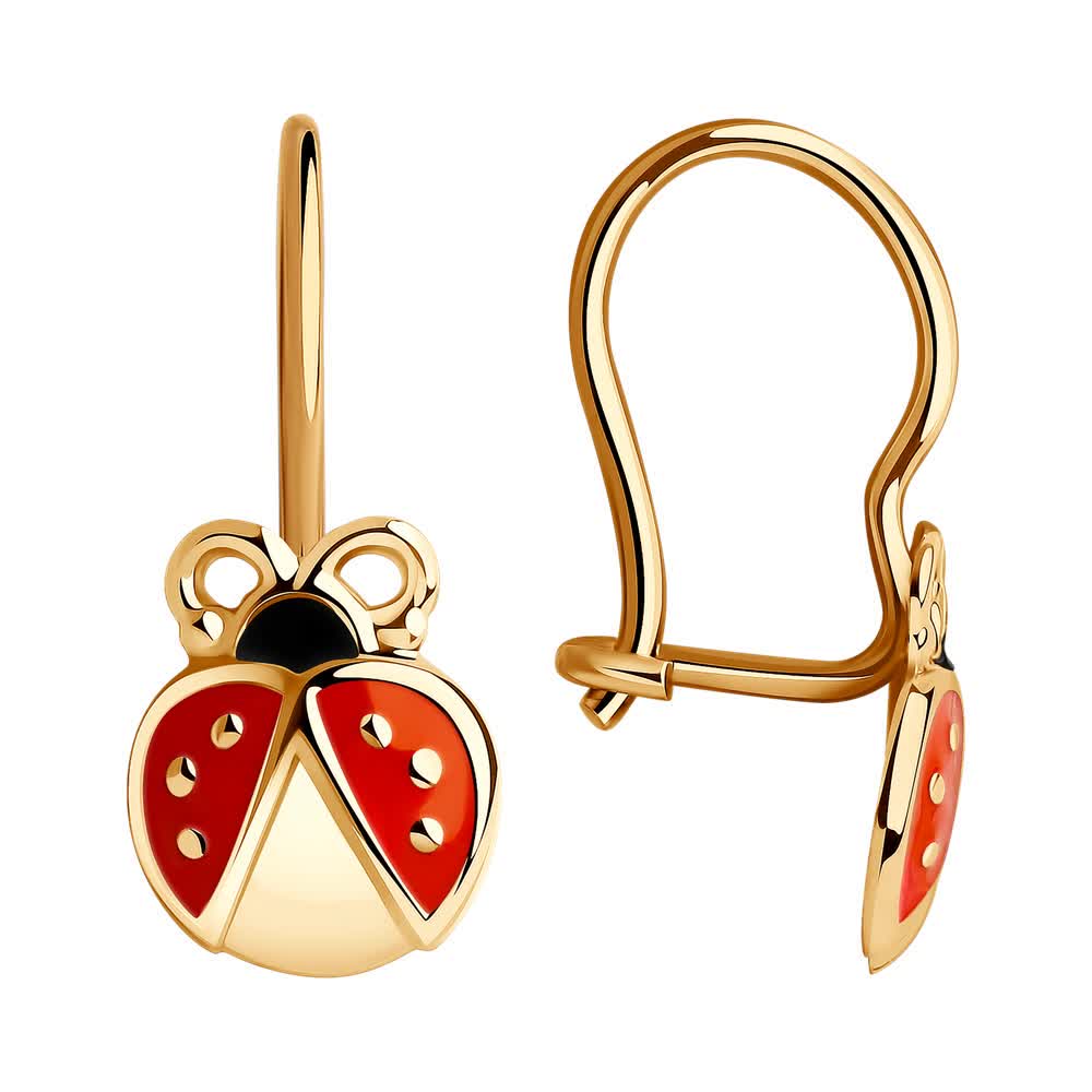 Серьги Sokolov из золота с эмалью