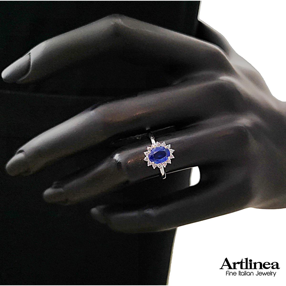 Inel Artlinea Diamant și Safir - image 2