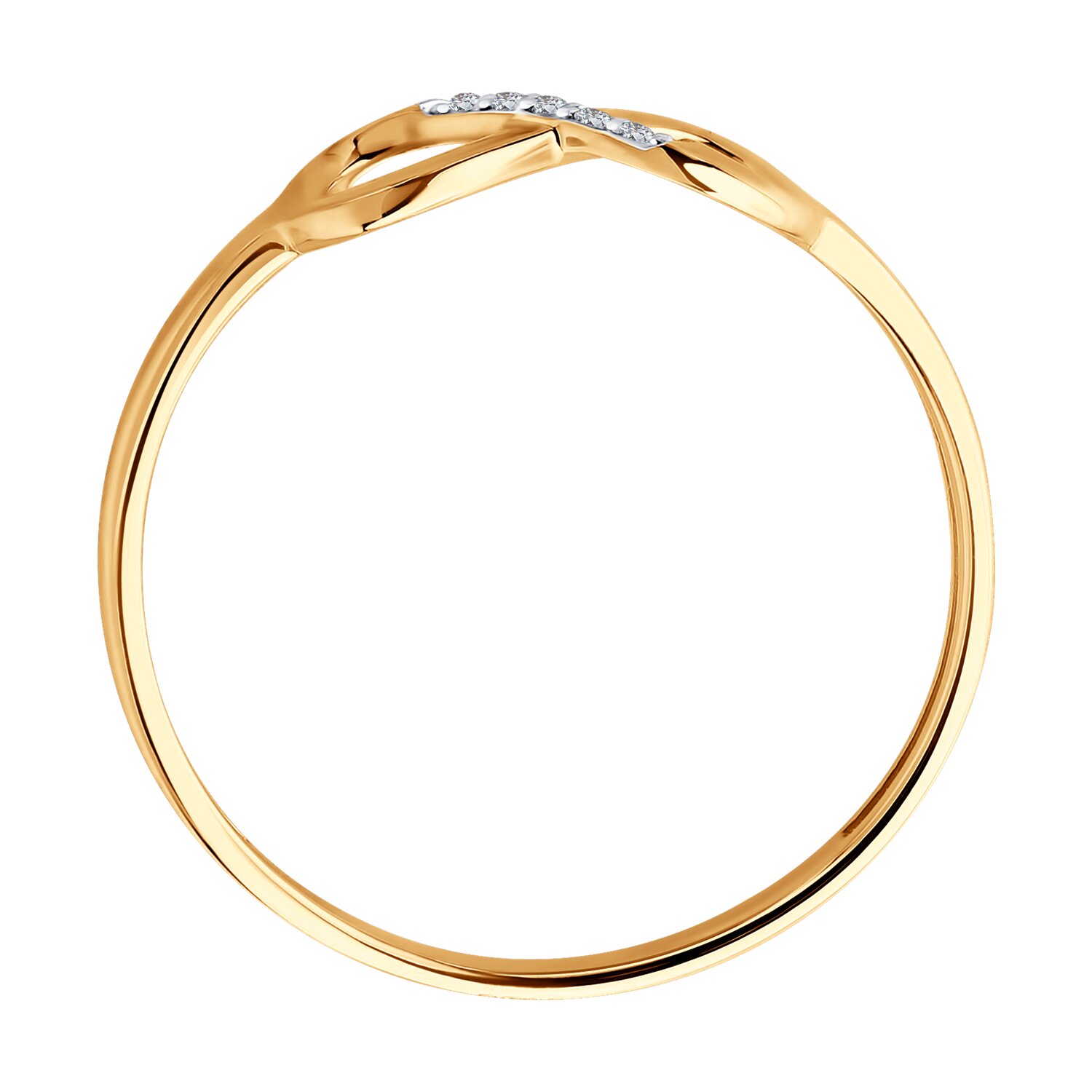 Кольцо Sokolov из золота с фианитами - image 3