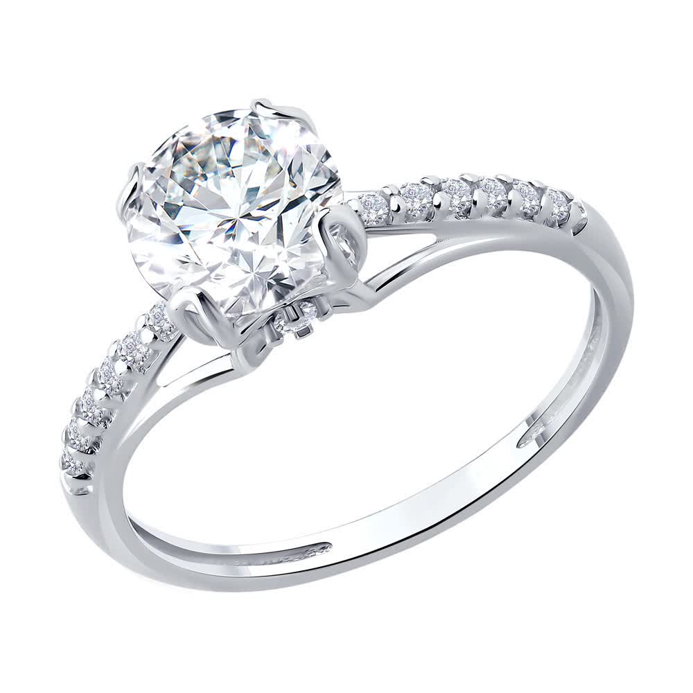 Кольцо Sokolov из серебра с фианитами