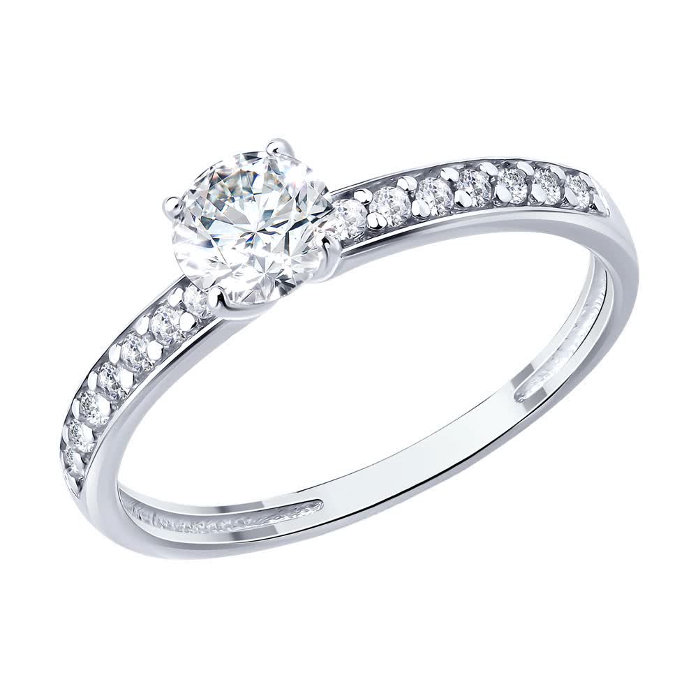 Inel Sokolov din argint cu zirconii