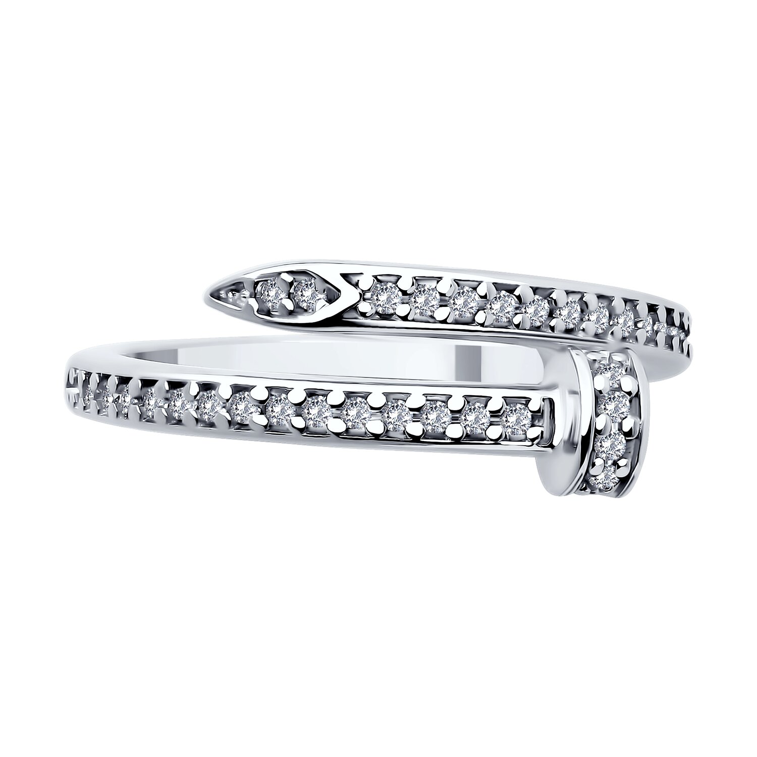 Кольцо Sokolov из серебра с фианитами - image 2