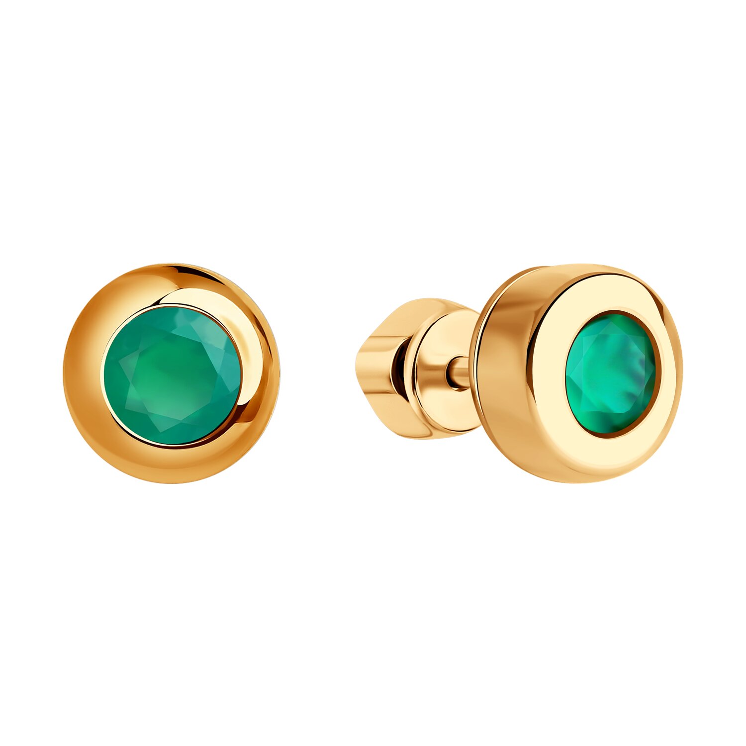 Серьги Sokolov из золота с агатами - image 2