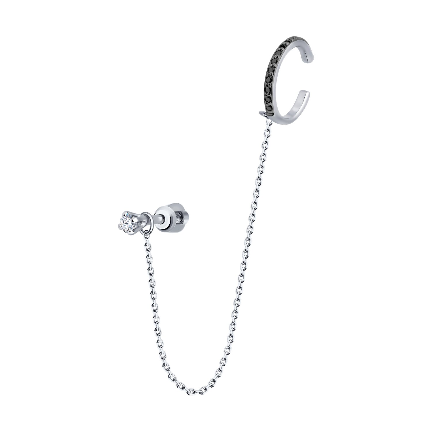 Серьга Sokolov из белого золота с бриллиантами