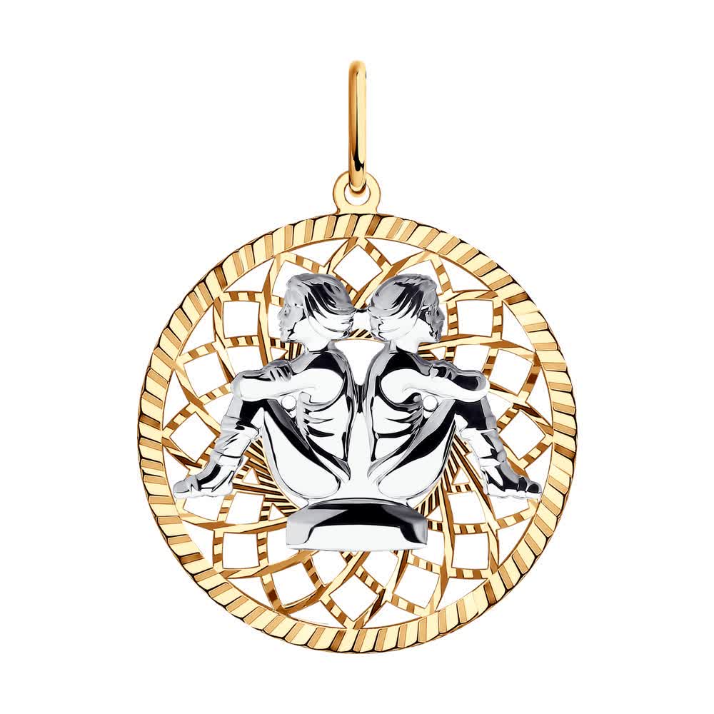 Подвеска Sokolov из комбинированного золота