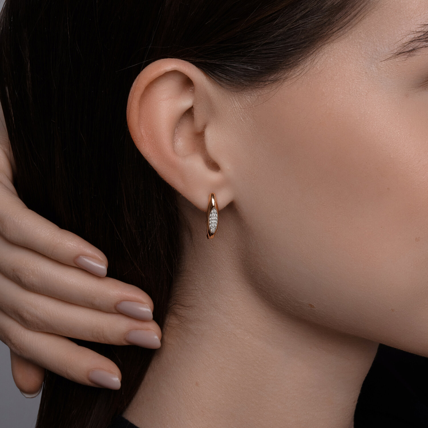 Серьги Sokolov из золота с фианитами - image 3