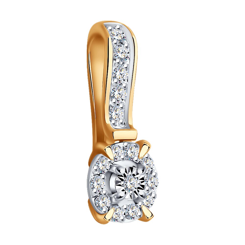 Pandantiv Sokolov din aur combinat și diamante - image 2