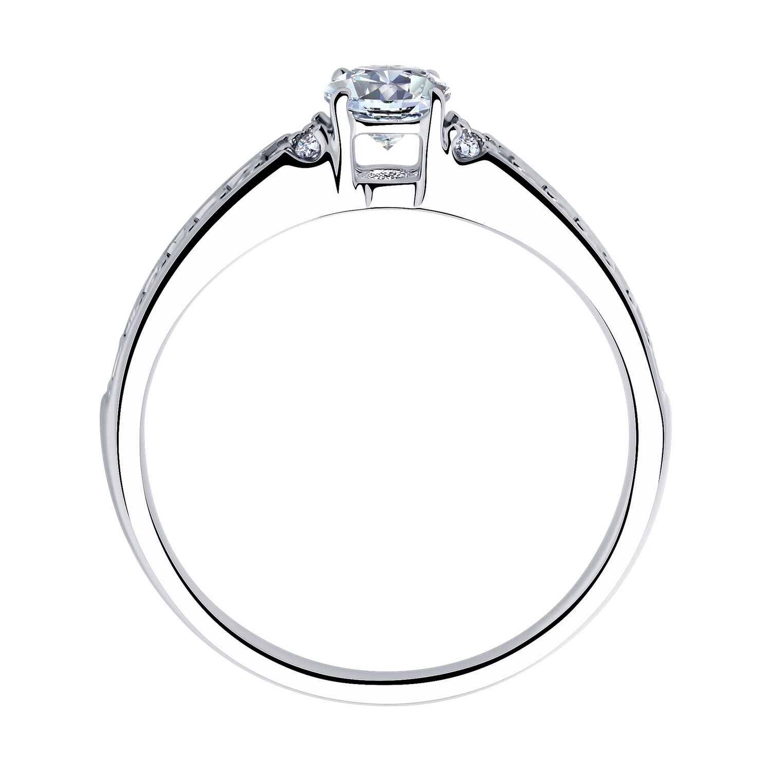 Inel Sokolov din argint cu zirconii - image 3