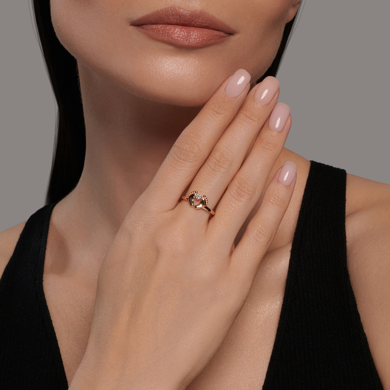 Inel Sokolov din aur cu zirconiu - image 4