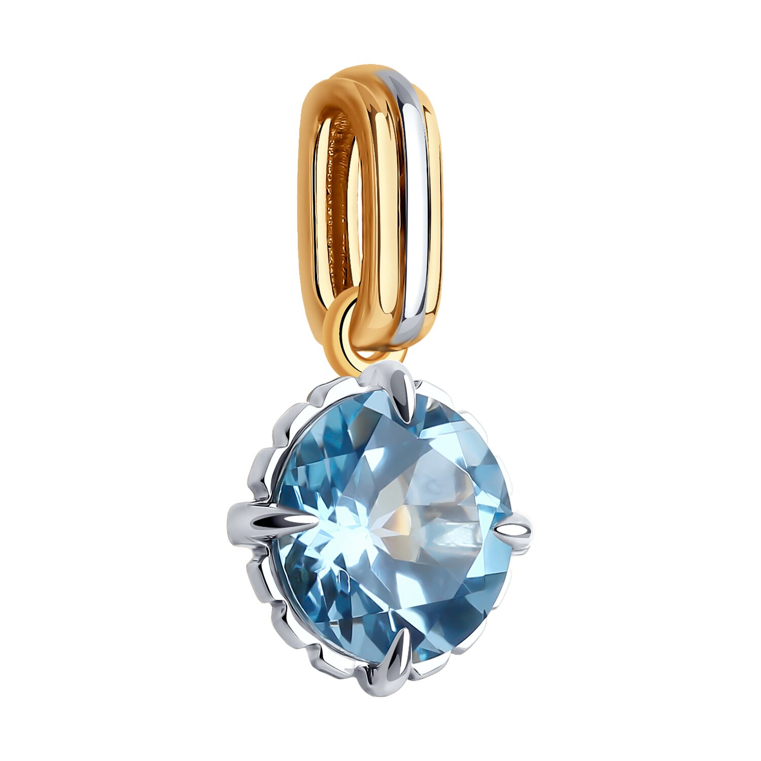 Gold Sokolov pendant with topaz. - image 2