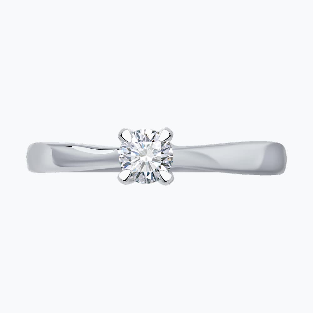 Sokolov white gold ring with diamonds - image 7