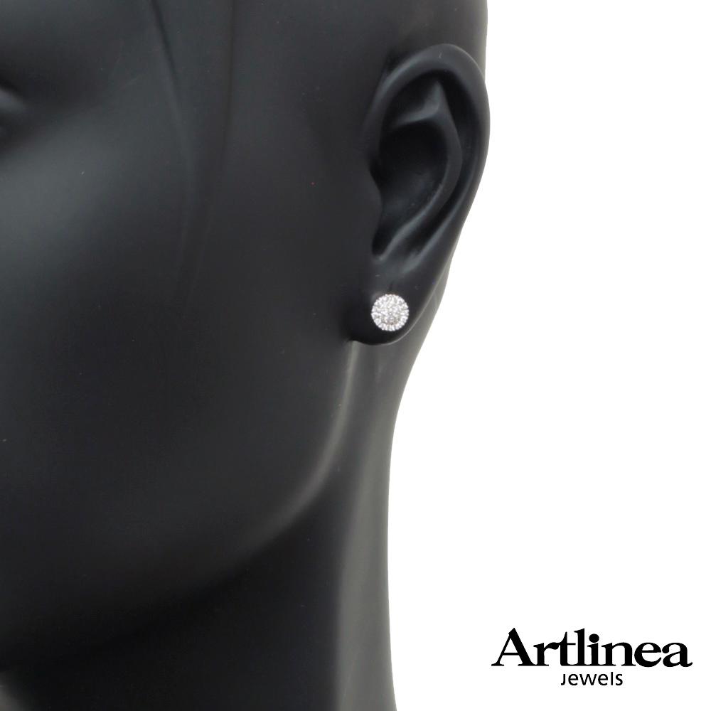 Серьги Artlinea из белого золота с бриллиантами - image 2