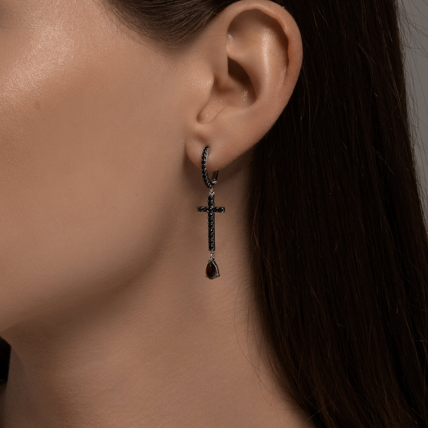 Cercei Sokolov din argint cu zirconii - image 3