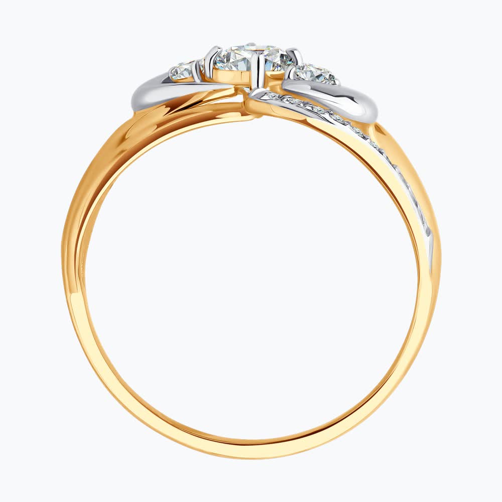 Кольцо Sokolov из золота с фианитами - image 2