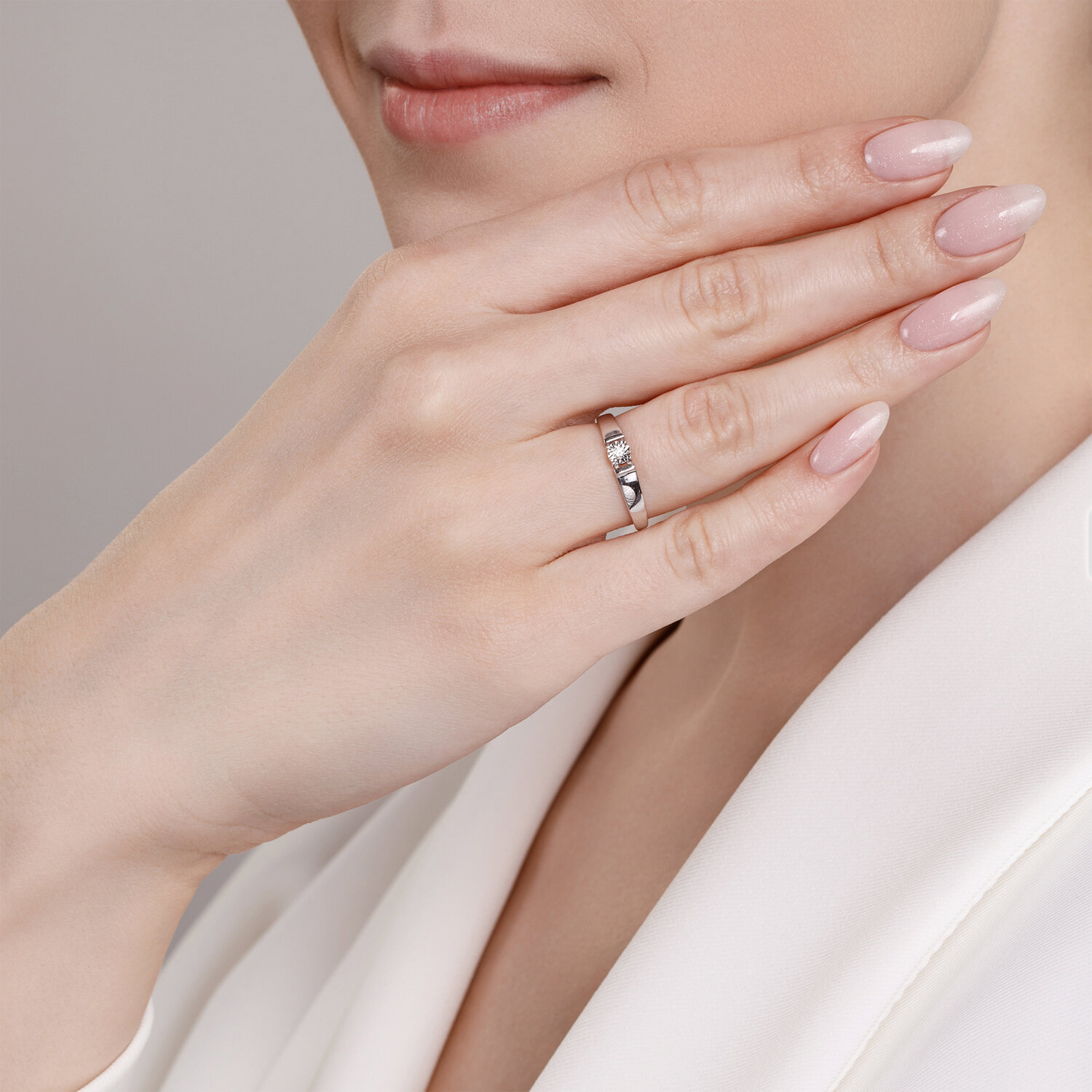 Кольцо Sokolov из белого золота с бриллиантом - image 4