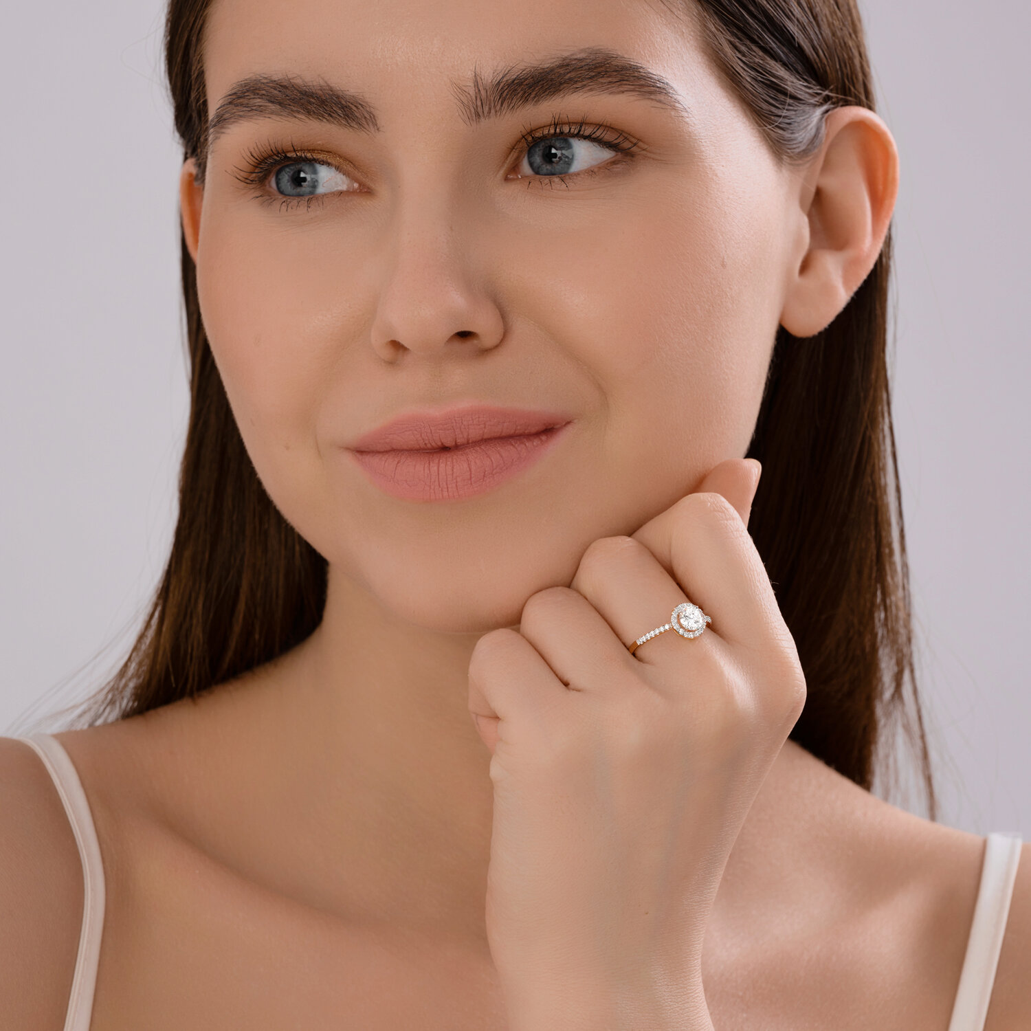 Sokolov gold ring with zirconia - image 5