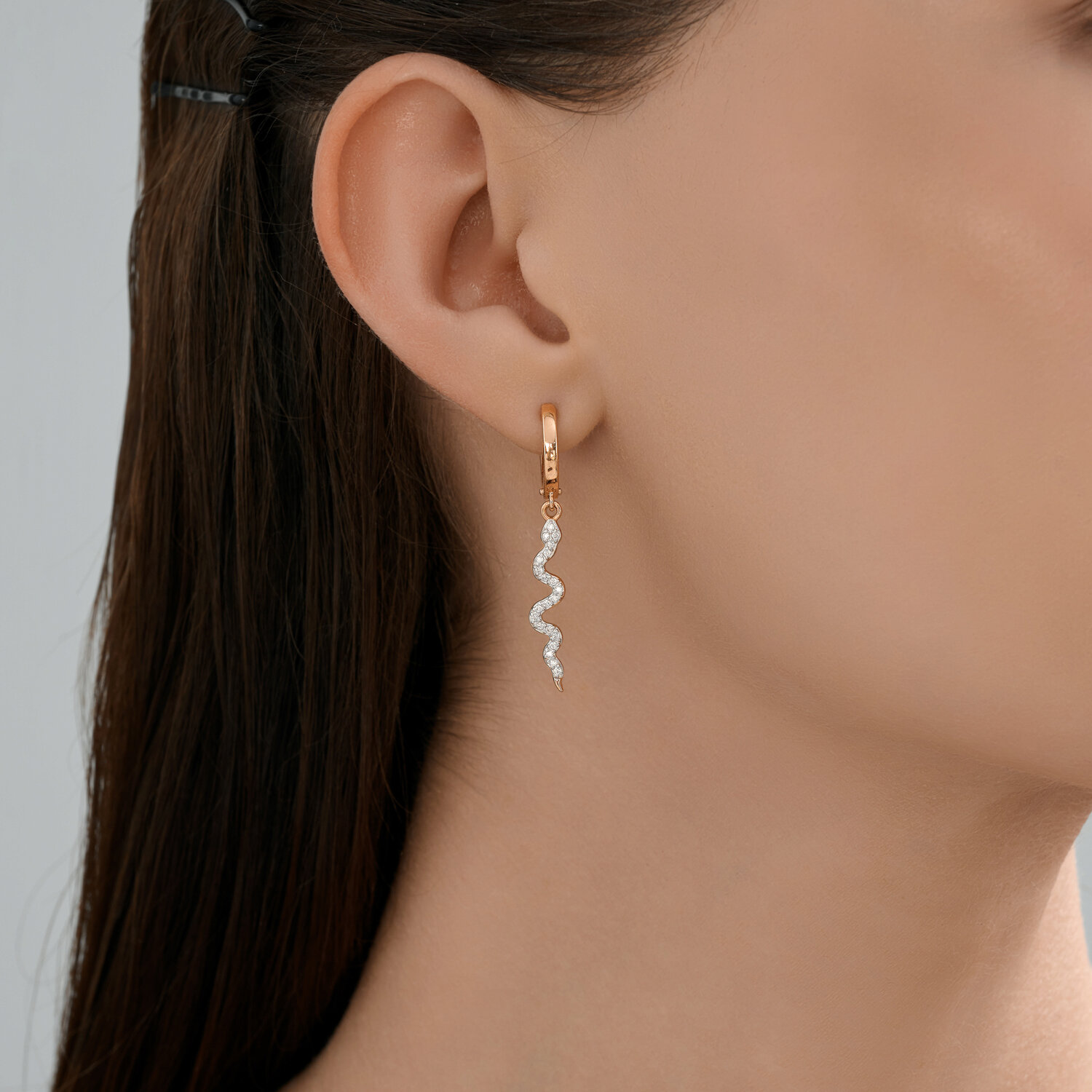 Серьги Sokolov из золота с фианитами - image 3