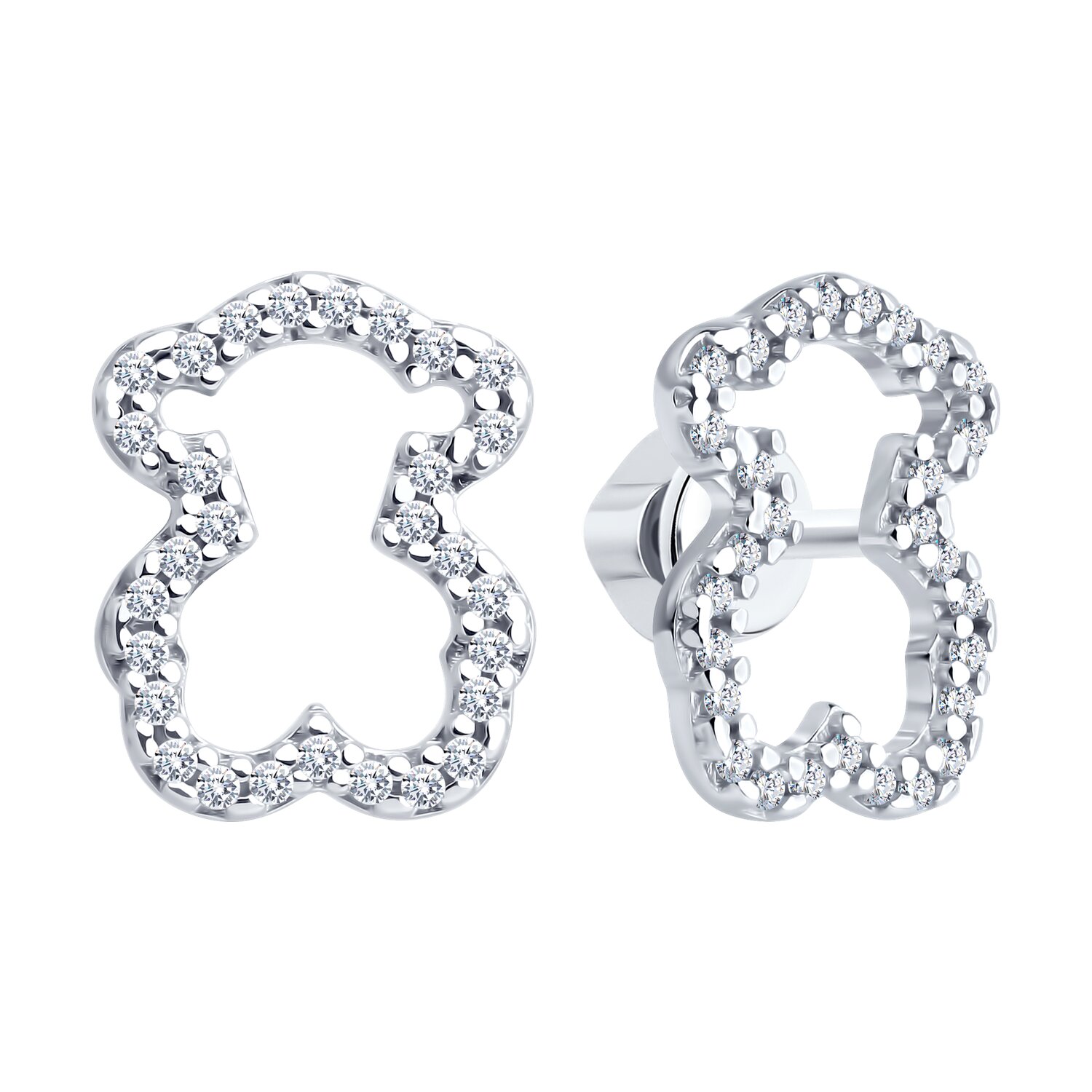 Cercei Sokolov din argint cu zirconii - image 2