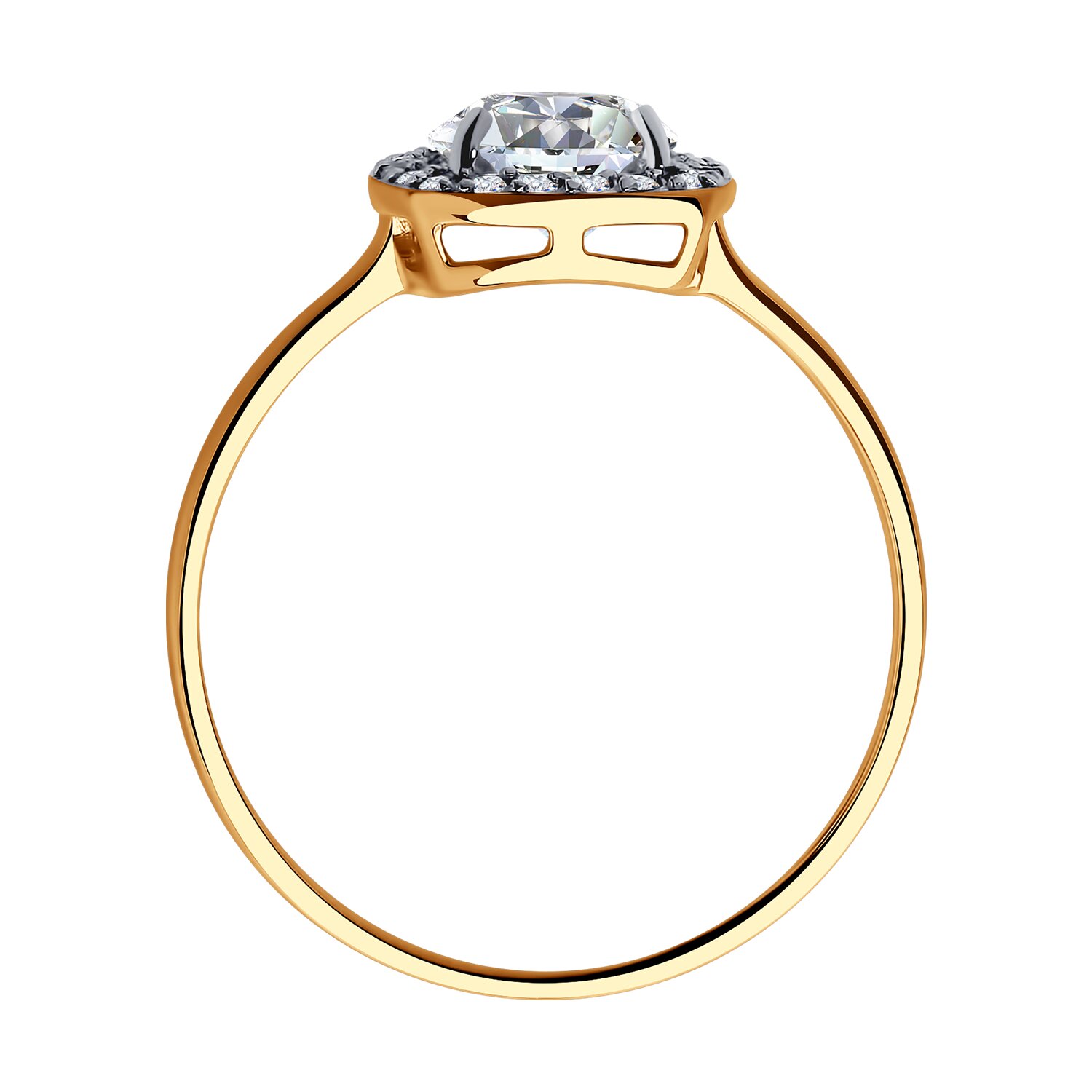 Кольцо Sokolov из золота с фианитами - image 3