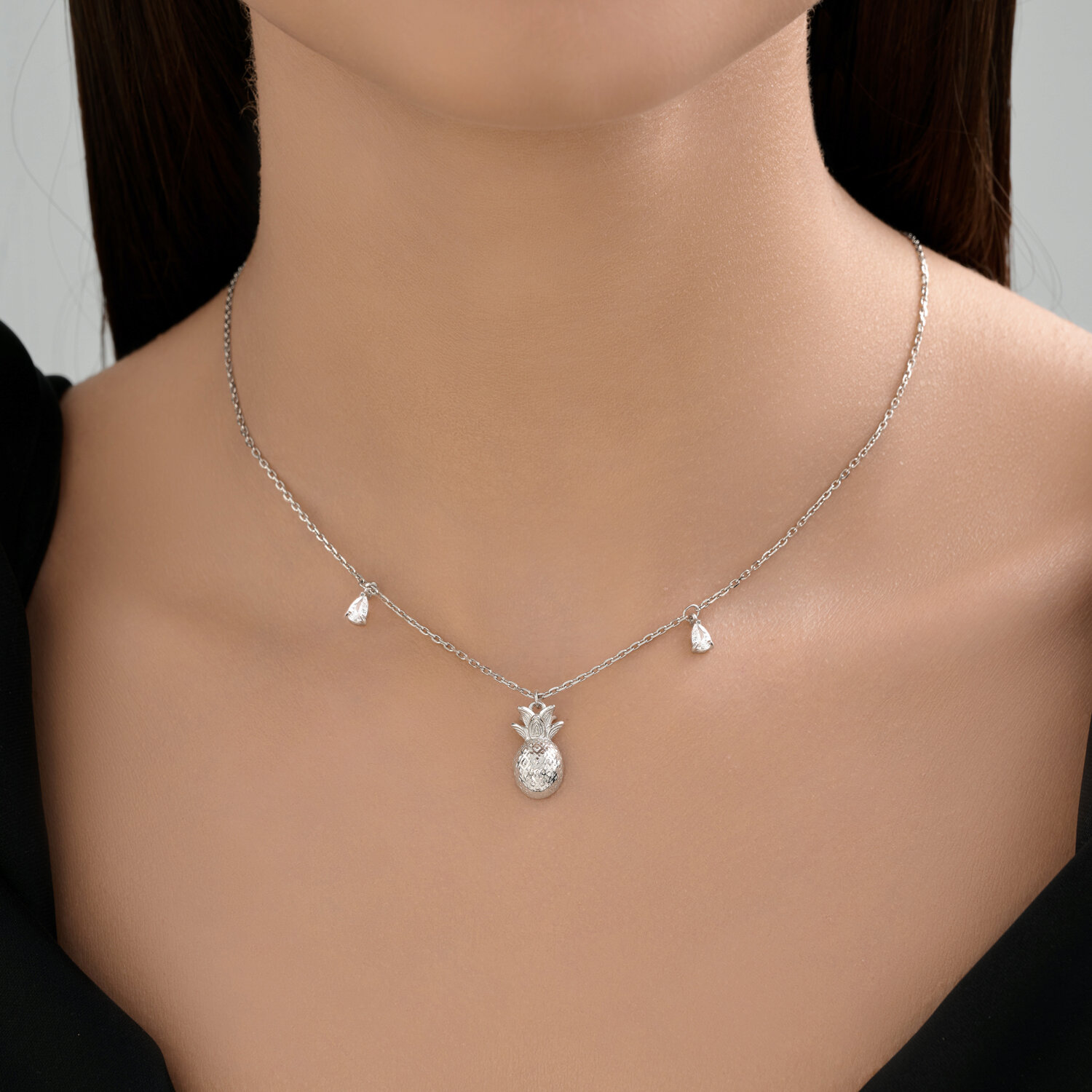 Колье Sokolov из серебра с фианитами - image 3