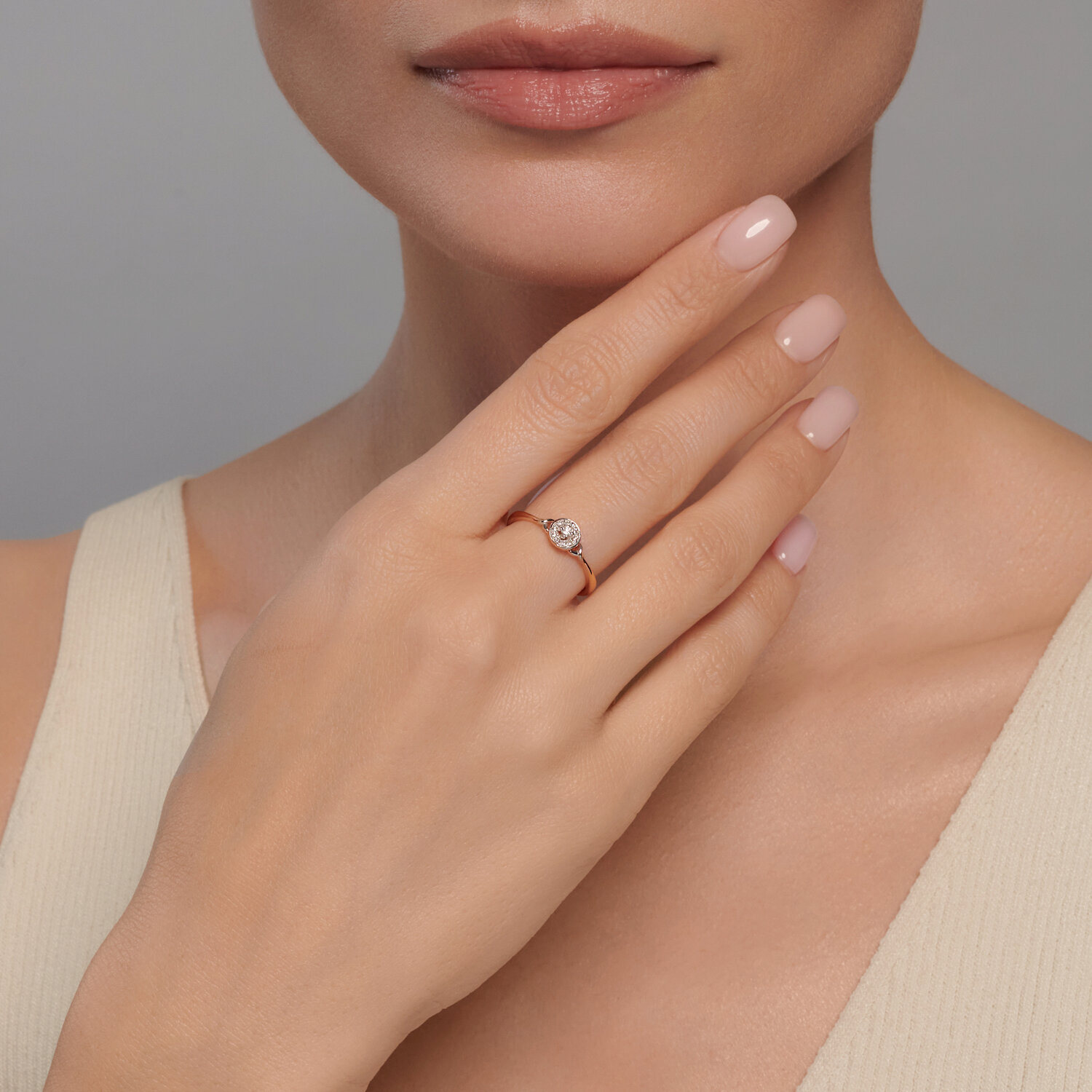 Inel Sokolov din aur cu diamante - image 4