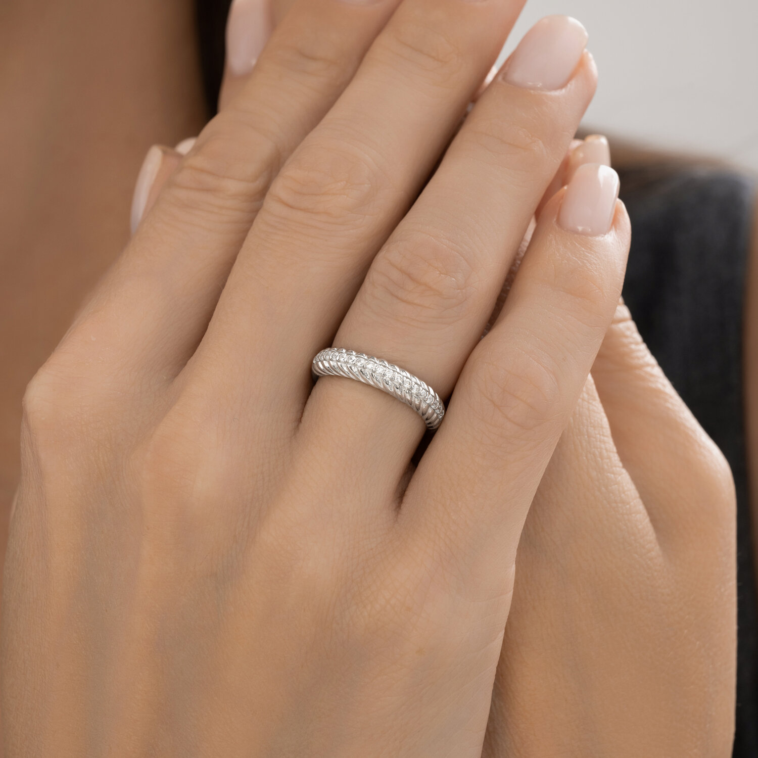 Inel Sokolov din argint cu zirconii - image 3