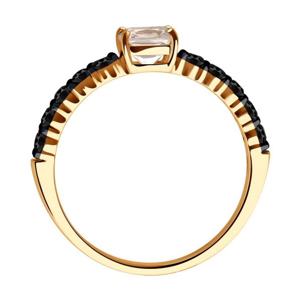 Кольцо Sokolov из золота с полудрагоценными вставками - image 2