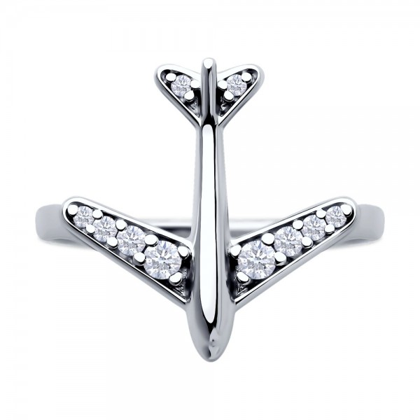 Inel Sokolov din argint cu zirconii - image 2