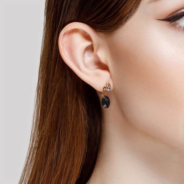 Cercei Sokolov din aur cu topaz și agat - image 2