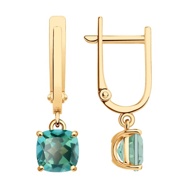 Серьги Sokolov из золота с природными топазами