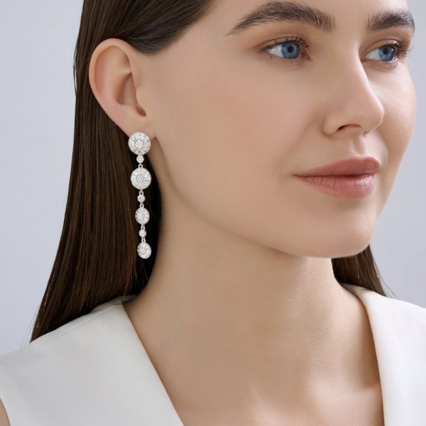 Серьги Sokolov из серебра с фианитами - image 4