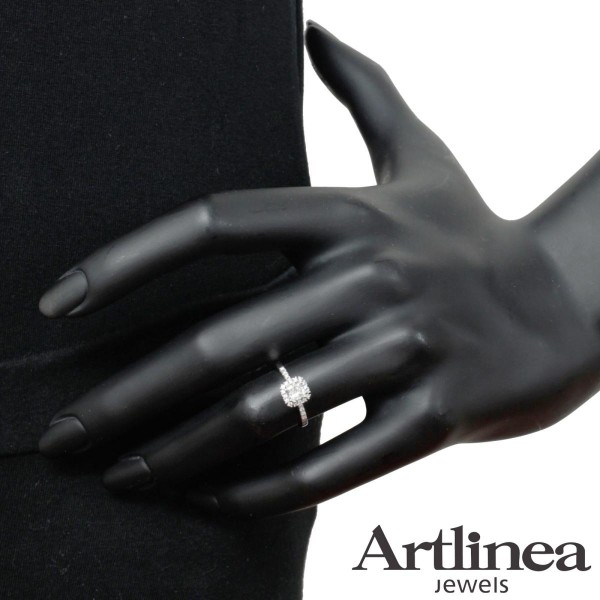 Кольцо Artlinea из белого золота с бриллиантами - image 2