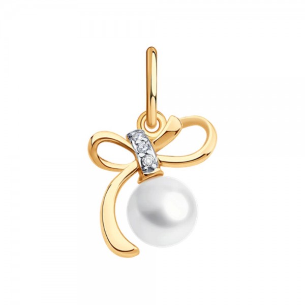 Подвеска Sokolov из золота с бриллиантами и жемчугом