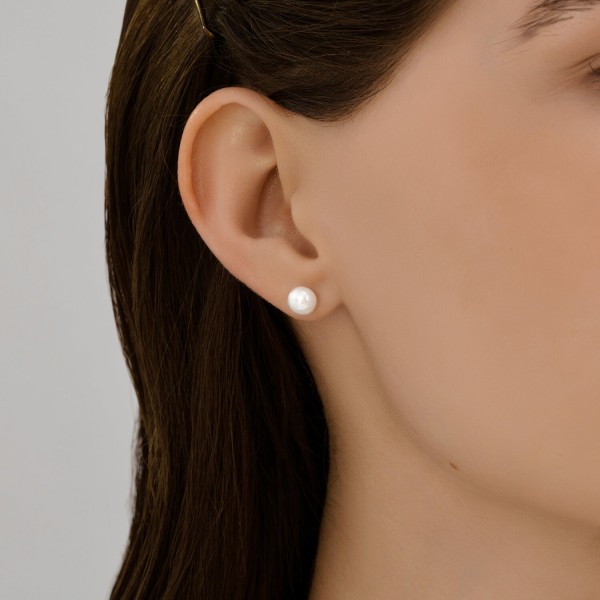 Cercei Sokolov din aur cu perle - image 3