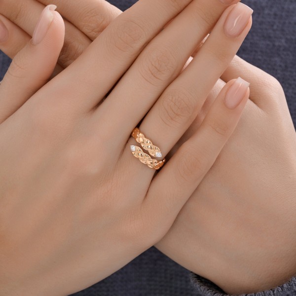 Sokolov gold ring with zircons - image 4