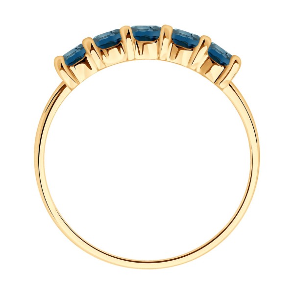 Inel Sokolov din aur cu topaze - image 3