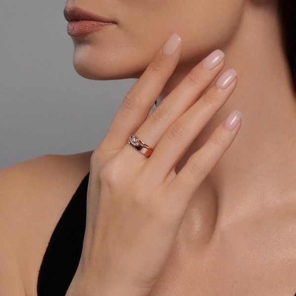 Кольцо Sokolov из золота с фианитами - image 3