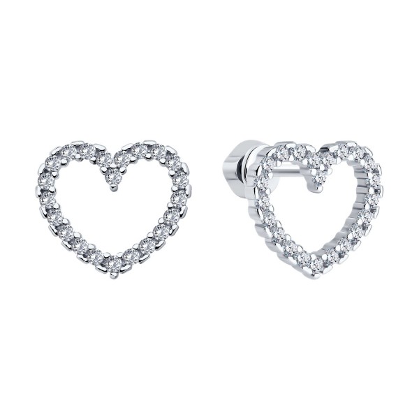 Cercei Sokolov din argint cu zirconii - image 2