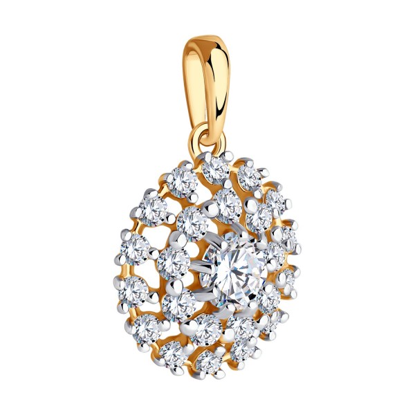 Подвеска Sokolov из золота с фианитами - image 2