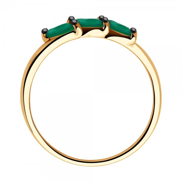 Inel Sokolov din aur cu agate - image 3