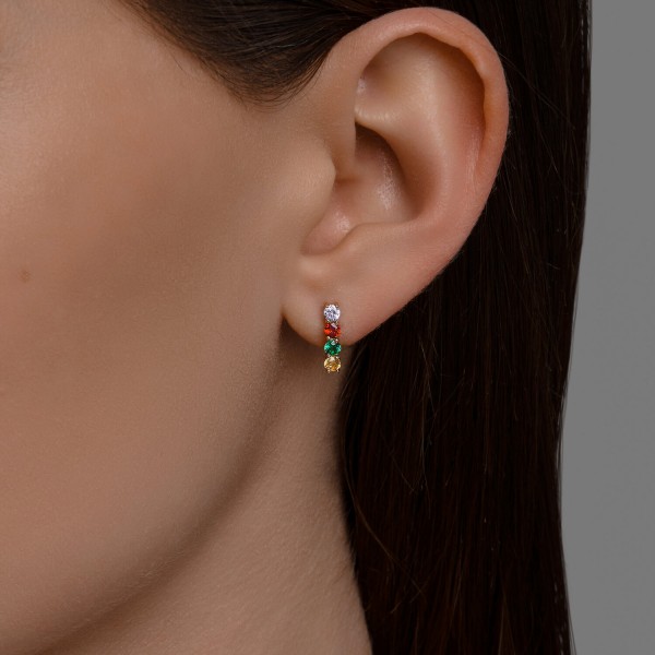 Серьги Sokolov из золота с фианитами - image 3