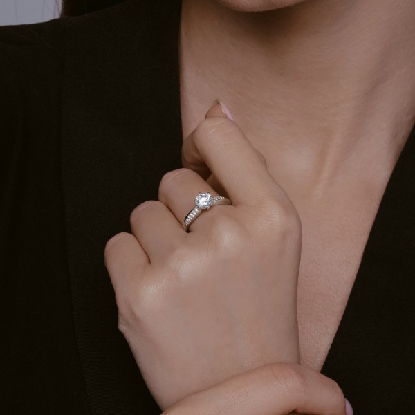 Кольцо Sokolov из серебра с фианитами - image 3